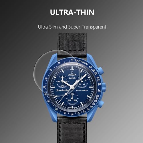 Msvueioe 8 Pack Compatible for OMEGA X SWATCH MOONSWATCH Screen Protector, Soft TPU Anti-Scratch Bubble Free HD Clear Crystal Screen Protector Films for MOONSWATCH