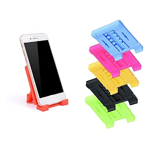 Image of Set of 2Pcs Compact Mobile Stand Holder for Comfort & Multi Angle Adjustment (Color May Very)