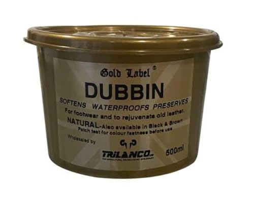 Dubbin (Gold Label) -rejuvenate old leather, softens waterproofs and preserves 500ml (Natural)