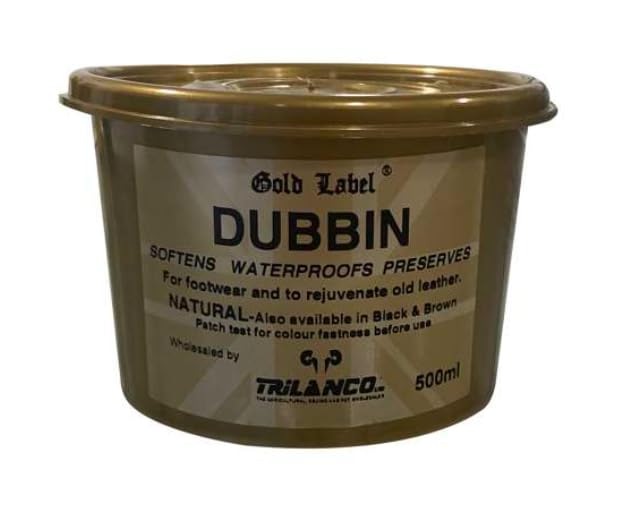 Dubbin (Gold Label) -rejuvenate old leather softens waterproofs and preserves 500ml (Natural)