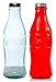 2 Pack Bundle Coca-Cola Coke Bottle Bank for Saving and Storing Coins - Bundle Includes: 1 Clear and 1 Red 12 Inch Coin Bank