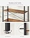 VASAGLE 6-Tier Bookshelf, Bookcase with Steel Frame, Book Shelf for Living Room, Home Office, Study, 11.8 x 31.5 x 73.2 Inches, Industrial Style, Rustic Brown and Ink Black ULLS082B01