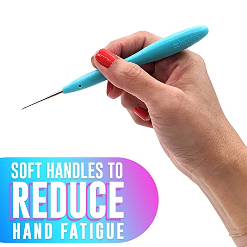 Colortrak Agulhas de realce de cabelo, agulhas de metal de precisão com alças de gel de contorno mac