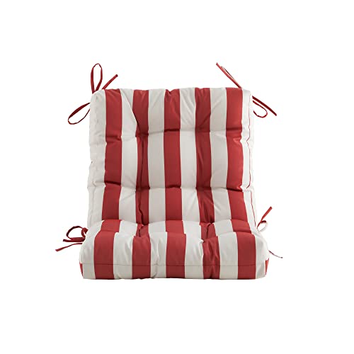 Blisswalk Outdoor Chair Cushion，Tufted Outdoor Cushion Seat And Back, Floral Patio Furniture Cushion With Tie,40"X20",All Weather #TOP1