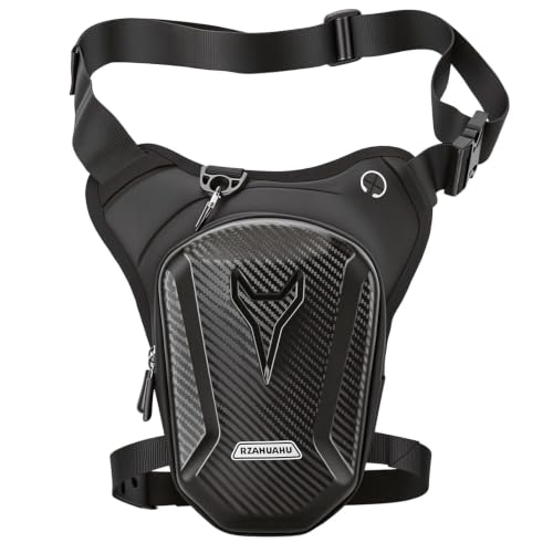 Eulihent Sacoche de Jambe Moto Impermeable Sac de Cuisse Tactique avec Poches Multiples Sac Banane Leg Bag pour Homme Femme Voyage Camping Randonnée Equitation (Noir B)