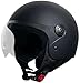 Produktbild Jethelm RALLOX 229 Motorradhelm Größe XL Rollerhelm mit Visier Chopperhelm schwarz matt