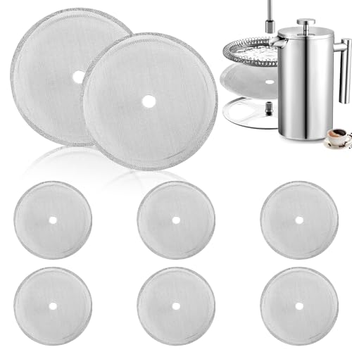 French Press 8 sztuk zapasowych filtrów do ekspresu do kawy, filtr wymienny, sitko ze stali nierdzewnej, zamiennik do zaparzacza 1000 ml