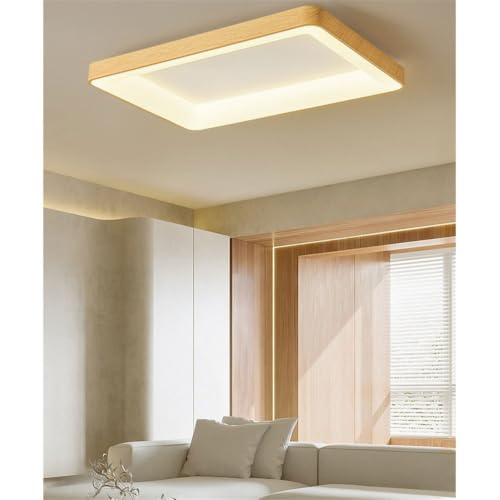Plafonnier LED encastré de plafond en bois chêne variable - 4