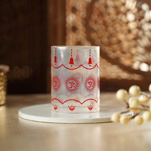 Image of Classyo Borosilicate Glass Cover Only Without Diya (3 in x 4 in (Design))