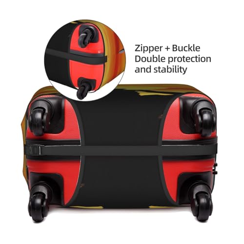 Yoga Meditation Printed Luggage Cover Elastic, Washable, Universal Fit 18-32 Inch Travel Suitcase Cover Easy To Identify4