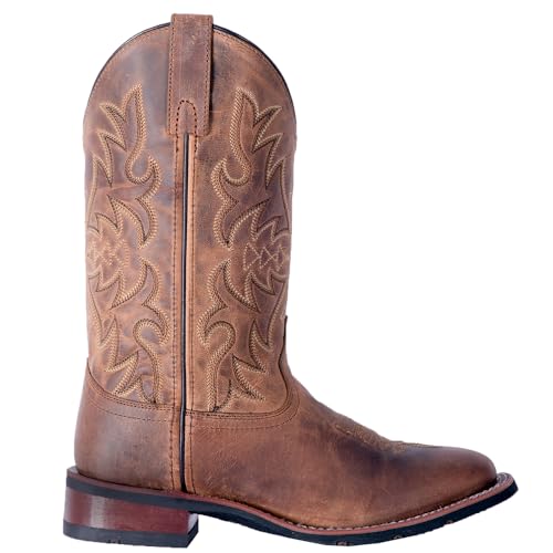 Laredo Dan Post Tan Anita Womens Broad Square Toe Western Boots 5602