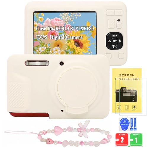 Funda de silicona para cámara Kodak PIXPRO FZ55 blanca miniatura 1