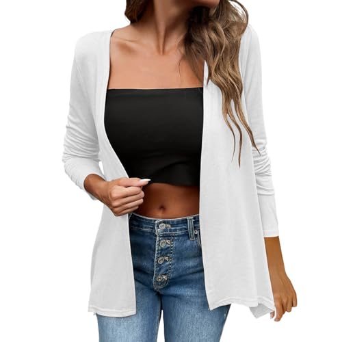Women's Lightweight Cardigan Sweaters Long Sleeve Casual Loose Open Front Sweater Cardigan Thin Cardigans