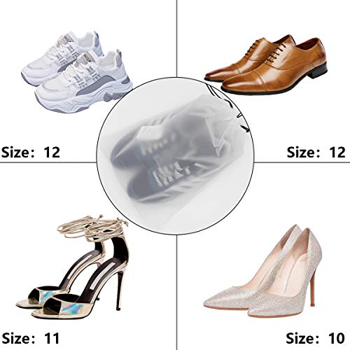 36 Pcs Travel Transparent Shoe Storage Bags, Large Portable Clear Shoes (18Pcs Transparent+18 Pcs Translucent)… #TOP6