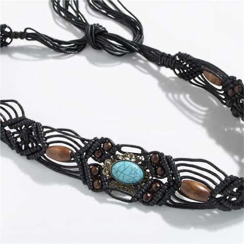 Ethnic Weave Waist Belt for Ladies Dress Slimming Versatile Fringed Rope Belt Fashion Tassel Waist Chain4