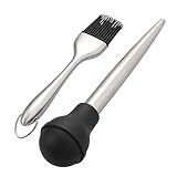 VALICLUD 4 Stück Turkey Baster Set Teilig mit Lebensmittelechtem Silikonölpinsel und...