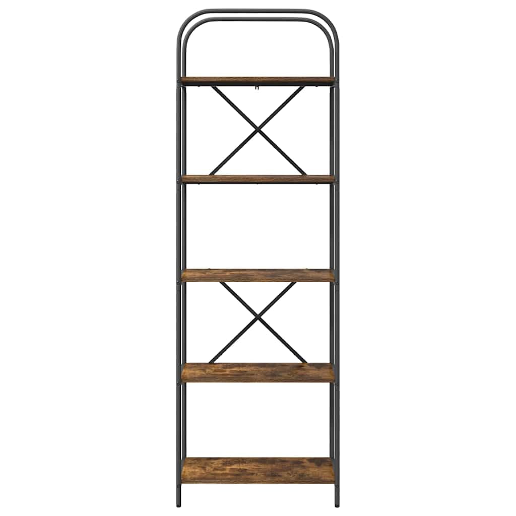 Standregal Geräucherte Eiche 60x30x183 cm Holzwerkstoff 5 Fächer