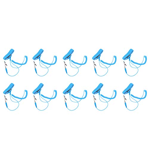Image of 10Pcs PU Anti Static Wrist Strap, Adjustable Strap Anti Shock Wristband Bracelet, Anti Static Bracelet for Factory Environment, Electronic Maintenance, Dust Workshop