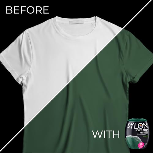Forest Green : DYLON Machine Dye Pod, Forest Green, easy-to-use fabric colour for laundry, 350g