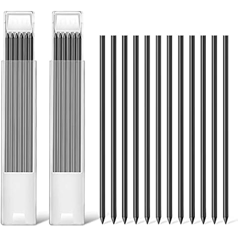 2.8 mm Pencil Refills for Carpenter Mark Pencils, 2.8mm Pencil Lead Refill for Long Nosed Deep Hole Mechanical Pencil - 12 COUNTS (BLACK) Cover