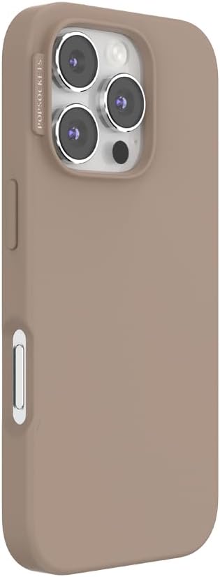 PopSockets iPhone 16 Pro Phone Case with MagSafe, Wireless Charging Compatible, Brown - Latte
