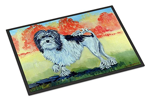 Caroline's Treasures 7510JMAT Lowchen Doormat 24x36 Front Door Mat Indoor Outdoor Rugs for Entryway, Non Slip Washable Low Pile, 24H X 36W
