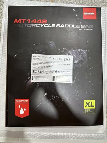 Rhinowalk Bolsas de selim de motocicleta, alforjes de motocicleta à prova d'água, bolsa de ombro 48