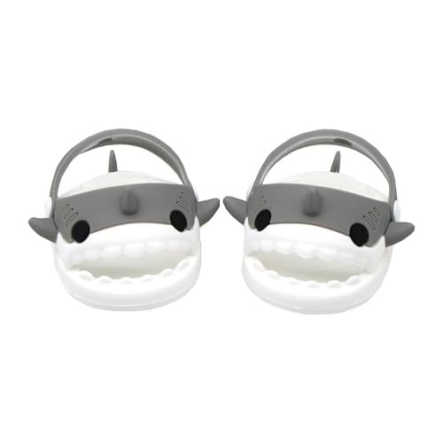 niannyyhouse Zapatos de peluche de tiburón de 20 cm, sandalias y pantuflas de 8 pulgadas