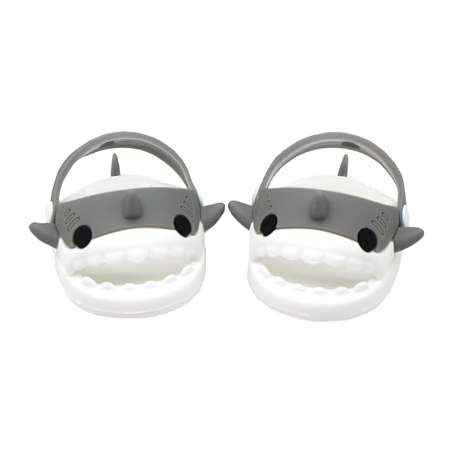 niannyyhouse Zapatos de peluche de tiburón de 20 cm, sandalias y pantuflas de 8 pulgadas