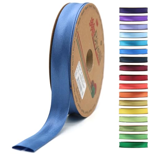 Image of Fold Satin Bias Tape - 99+ Colors - 3 /4 Inches Wide - 27 Yards - Fold Satin Binding Bias Ribbon Fabric Piping Bias Binding Tape for Sewing Clothing DIY BYS78