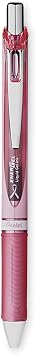 Pentel Pink BCA EnerGel Retractable Liquid Gel Pen, (0.7mm), Medium Line, Metal Tip, Pink Barrel, Black Ink, Pack of 3 (BL77PBP3A-BC)