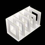 Wooden Desktop Bookshelf, DIY Book Organizer for Desk with Multi Slot Storage, Small Bookshelf for Books Magazines Office Supplies (Warm White)