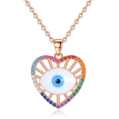 Collier anti mauvais œil turc argent 925 fini les allergies avec ce pendentif cœur