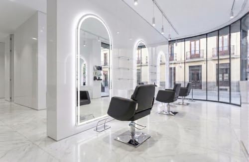 Sillón de peluquería Santorini elevable base cromada asiento ergonomico barberia 3