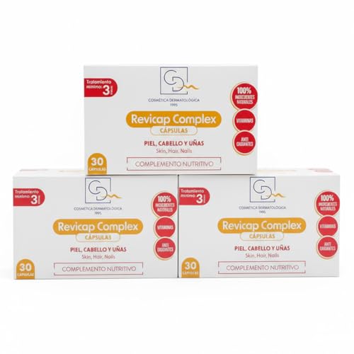CDM Cosmética Revicap Complex Complemento Cabello Piel y Uñas con Colageno y Vitaminas | Productos para el Cuidado del Cabello y Cuidado Pelo Mujer en Cápsulas (3)