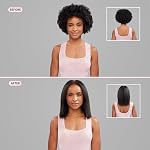 L'ANGE HAIR Mane Pass 2-in-1 Straightening Brush – Ceramic-Coated Bristles | Negative Ion Function | Adjustable Temperature | Auto Shut-Off | 360° Swivel Cord | For Smooth, Frizz-Free Hair (Black)
