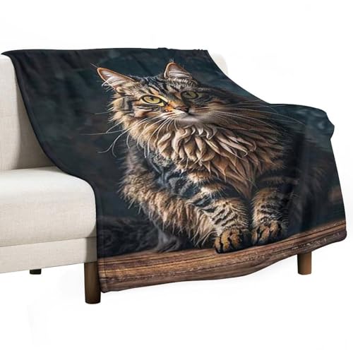 Couverture flanelle chat pour vos soirées cocooning et camping - 2
