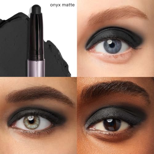 Image of Julep Eyeshadow 101 Cream-to-Powder Waterproof Eyeshadow Stick - Onyx Black Matte - Long-Lasting, Buildable, Crease-Proof, Cruelty Free, Matte Finish with Built-In Smudger