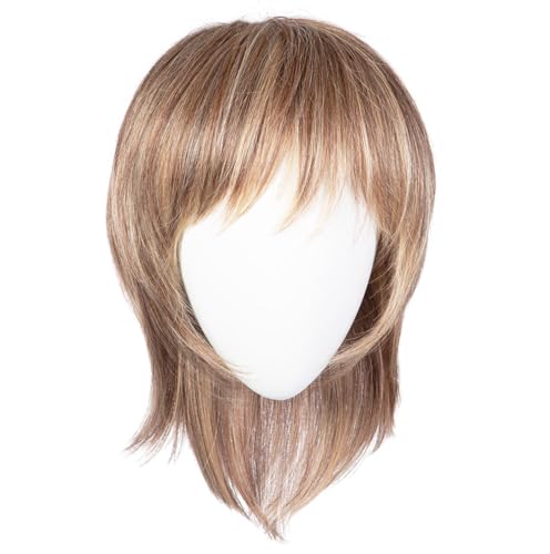 Raquel Welch Black Tie Chic Mid-Length Layered With subtle Volume Wig by Hairuwear, Average Size Cap, RL16/88 Pale Golden Honey