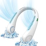 【急速冷却ネックファン】 首掛け扇風機 ネッククーラー 羽根なし 携帯扇風機 LED電池残量表示 5段階調節 瞬間冷却 U型ネッククーラー 軽量 携帯便利 涼感 両手解放 Type-c充電式 大容量バッテリー 角度調整可能 長時間使用 自宅/通勤/通学/スポーツ/運動/レジャー/試合観戦/旅行 冷却 熱中症対策/プレゼント 父の日 母の日 誕生日 プレゼント ギフト