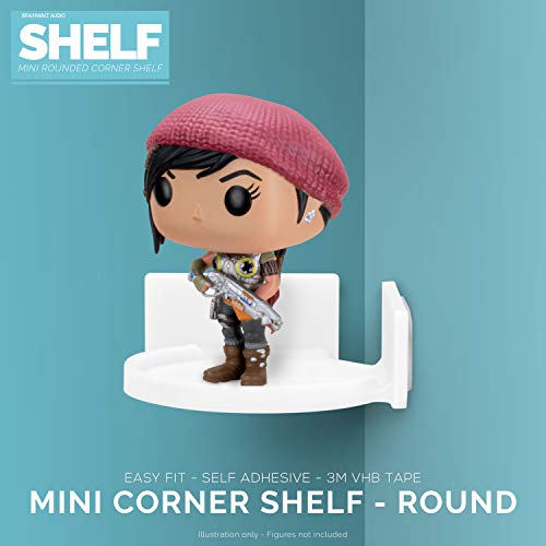 Mini Circular Corner Shelf Mount for Security Cameras, Baby Monitors, Speakers, Plants 