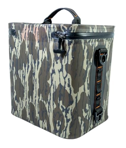 Image of Muddy 16 Qt Soft Cooler - Mossy Oak Bottomland Insulated 15L Soft-Sided Cooler Bag with Shoulder Strap, 12-24 Can Capacity & Storage Pocket