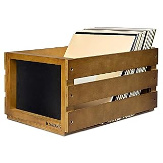 Navaris Boîte de Rangement Vinyle – Range Vinyle 50-80 Disques – Bac Disque Vinyle 42,9 x 34,4 x 22,9 cm – Bac Design… - Les Beatles, Paul McCartney, John Lennon, RIngo Starr, George Harrison