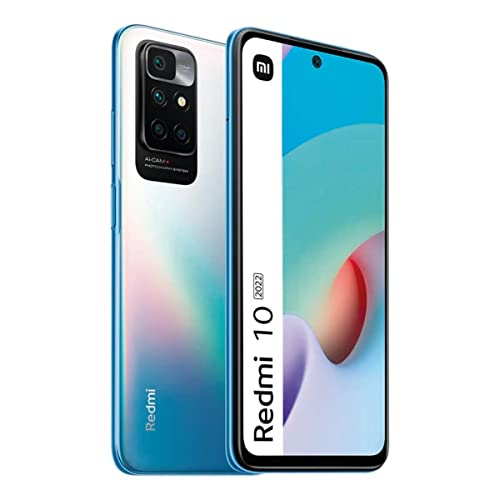 Xiaomi Redmi 10 2022 Nfc 4G Lte (128Gb + 4Gb) Lte Gsm Factory Unlocked 6.5" 50Mp Quad Camera (Not Verizon Sprint Boost Tmobile At&T Cricket) + Fast Car Charger Bundle (Sea Blue) #TOP1