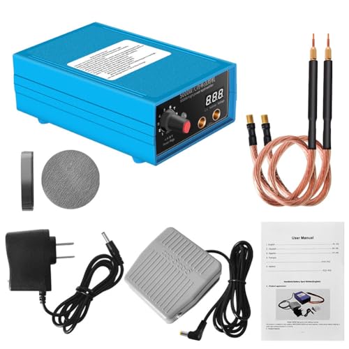 5000W Battery Spot Welder, Handheld Spot Welder Portable Welder Machine for 18650/26650/32650 Battery Pack, Handheld Spot Welding Machine,with Spot Welding Pen and Strip
