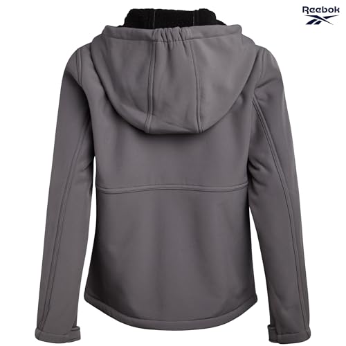 Image of Reebok Boys Softshell Jacket, Sherpa Fleece Lined Hooded Windbreaker