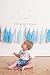 16 X Blue Tissue Paper Tassels for Party Wedding Gold Garland Bunting Pom Pom