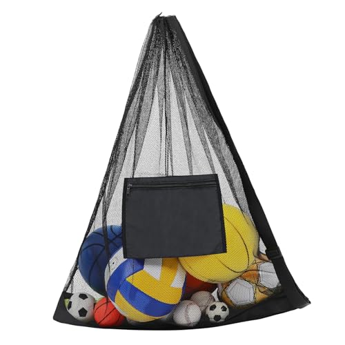 BESTonZON Multi-purpose Mesh Bag Large Capacity for Balls Comfortable Shoulder Strap Easy to Carry