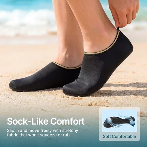 Image of Water Shoes for Women Men Quick-Dry Aqua Socks Swim Beach Outfits Barefoot | Yoga Exercise Wear Sport Accessories Pool Camping Must Haves River Hiking Youth Adult