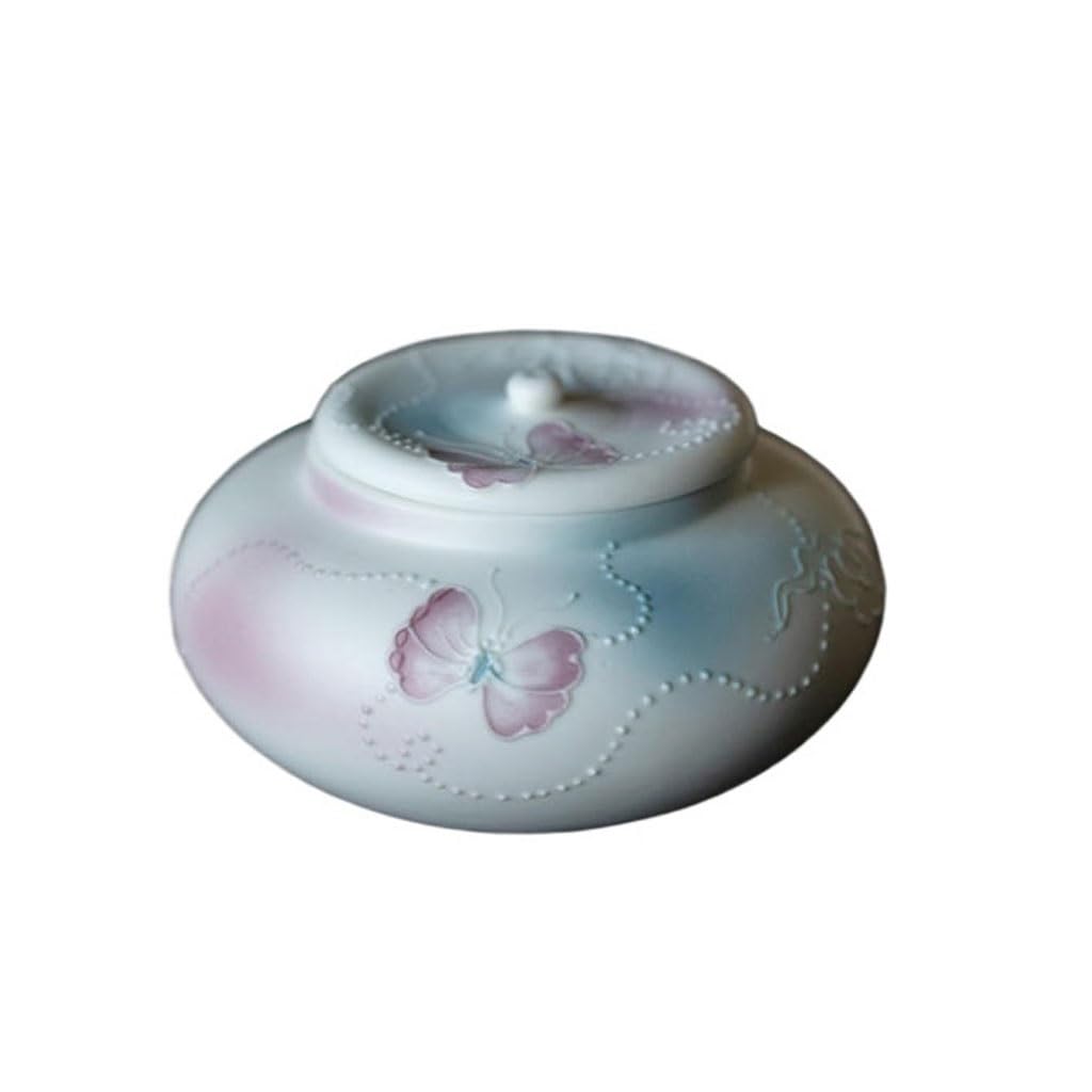ENGENDER Tea Storage Jar Household Pastel Ceramic Tea Can Creative Small Mini Storage Sealed